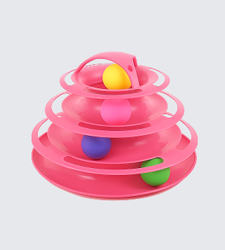 Cat Toy Tower with Rolling Balls
