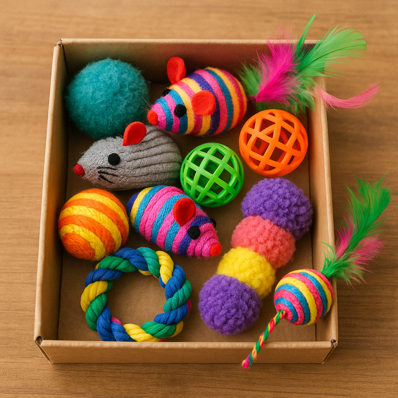 Cat Toy Set – 10-Piece