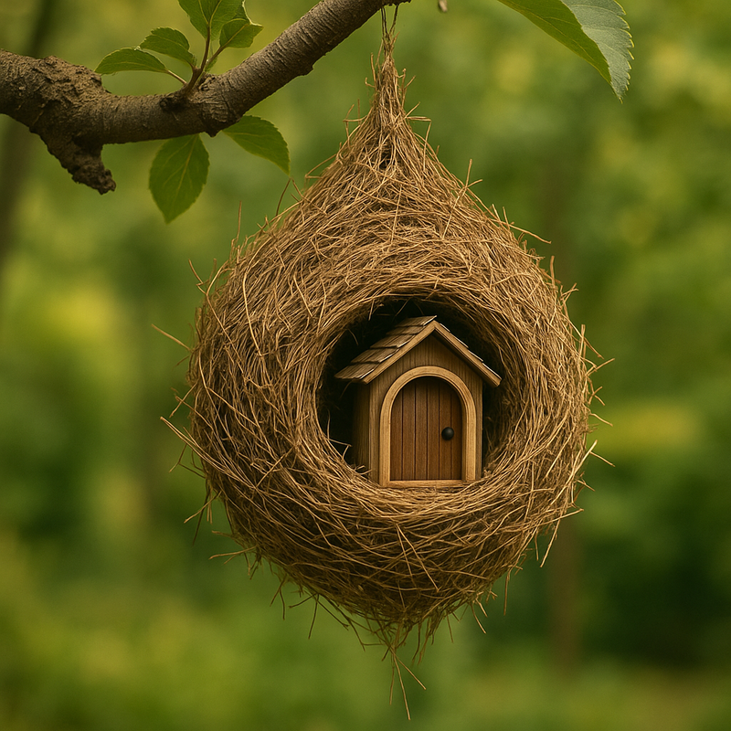 Natural Hanging Bird Nest House